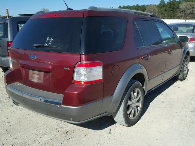 1FMDK02W08GA25508 - 2008 FORD TAURUS X S BURGUNDY photo 4