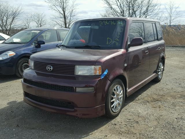 JTLKT324X50205435 - 2005 TOYOTA SCION XB MAROON photo 2