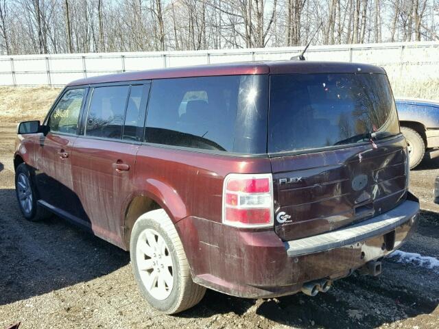 2FMDK51C99BA25178 - 2009 FORD FLEX SE MAROON photo 3