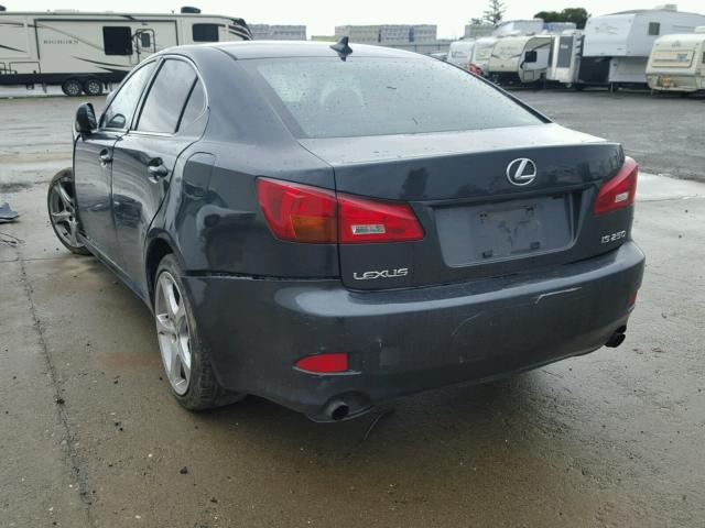 JTHBK262972043773 - 2007 LEXUS IS 250 GRAY photo 3