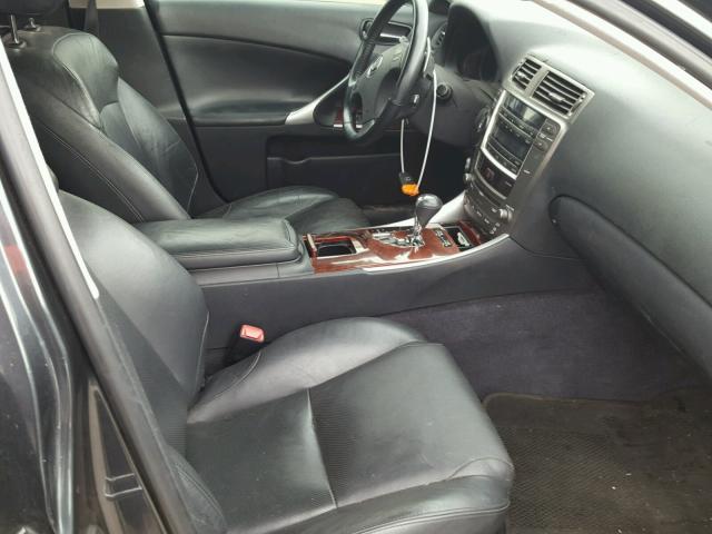 JTHBK262972043773 - 2007 LEXUS IS 250 GRAY photo 5