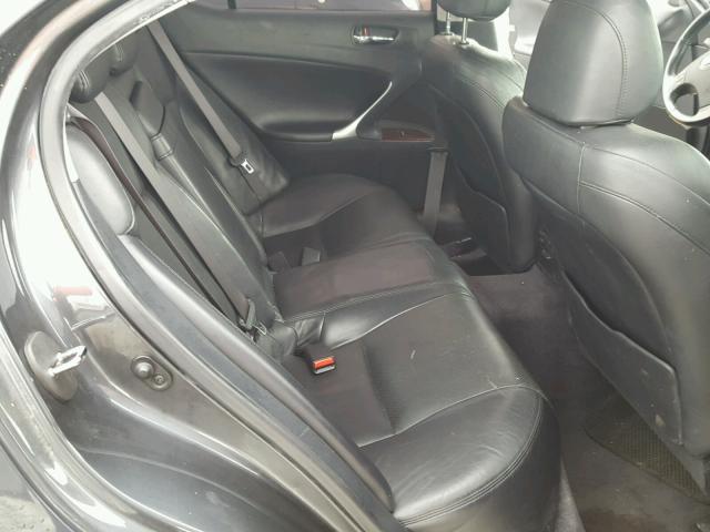 JTHBK262972043773 - 2007 LEXUS IS 250 GRAY photo 6