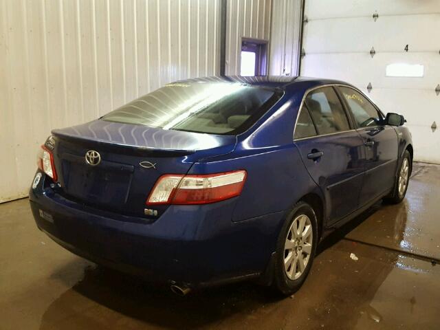 4T1BB46K69U079114 - 2009 TOYOTA CAMRY HYBR BLUE photo 4