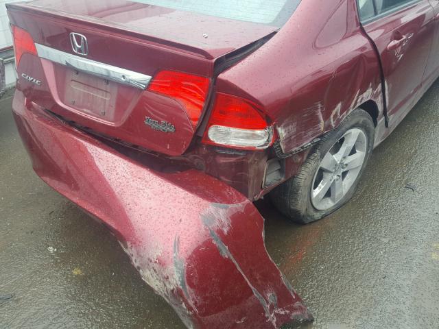 19XFA1F64AE072126 - 2010 HONDA CIVIC Қызыл фото 9