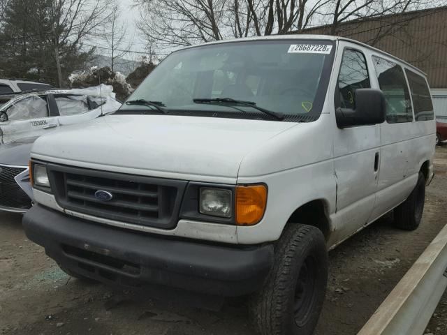 1FTNE24W55HA66389 - 2005 FORD ECONOLINE WHITE photo 2