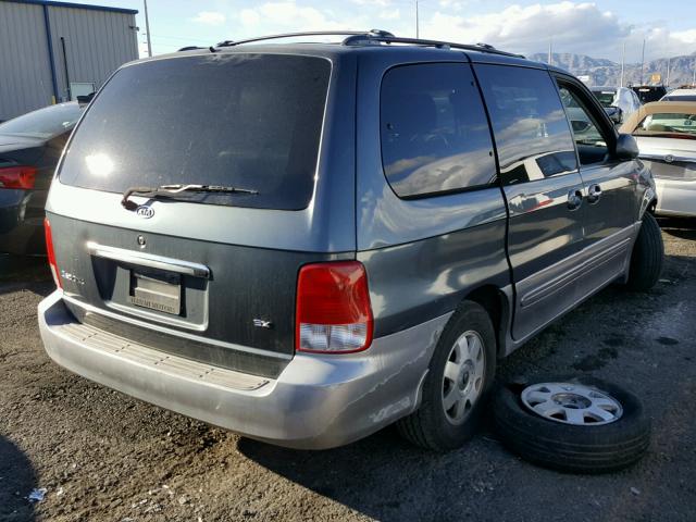 KNDUP131126103127 - 2002 KIA SEDONA GREEN photo 4