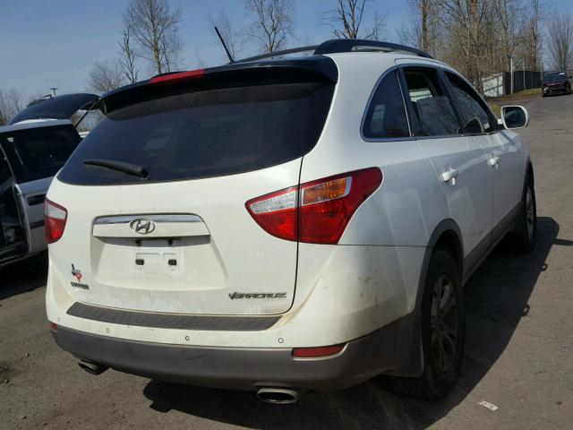 KM8NU4CC4AU105525 - 2010 HYUNDAI VERACRUZ G WHITE photo 4