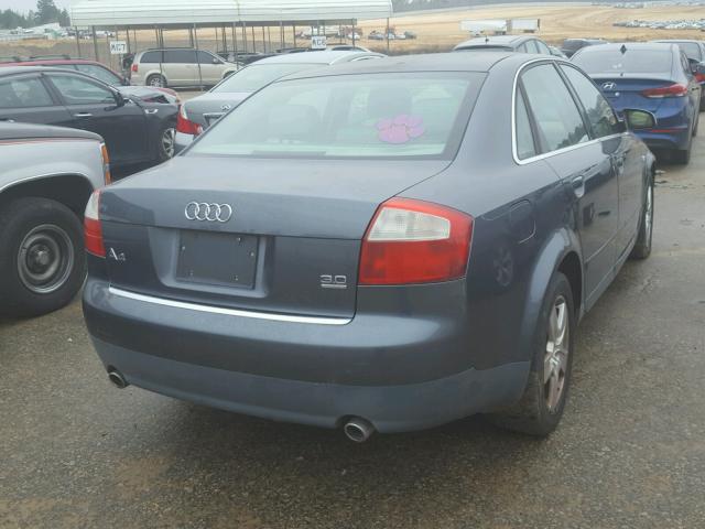 WAULT68E43A139762 - 2003 AUDI A4 3.0 QUA GRAY photo 4