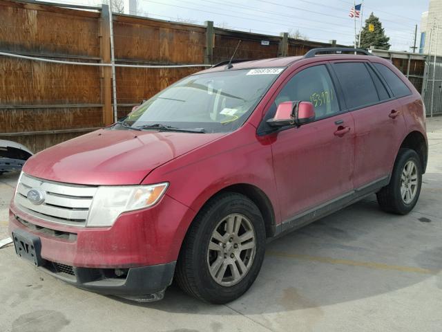 2FMDK48C78BB21373 - 2008 FORD EDGE SEL RED photo 2