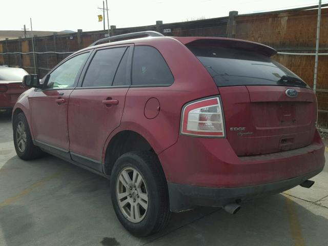 2FMDK48C78BB21373 - 2008 FORD EDGE SEL RED photo 3