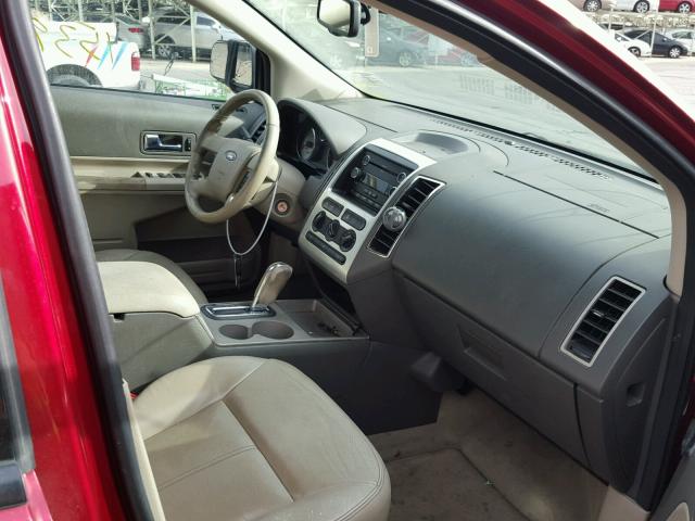 2FMDK48C78BB21373 - 2008 FORD EDGE SEL RED photo 5