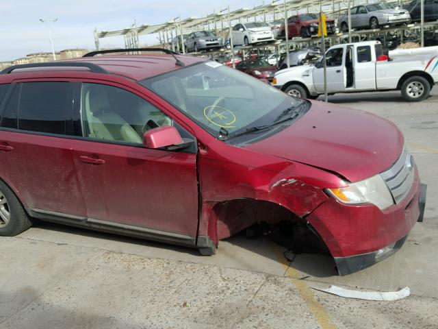 2FMDK48C78BB21373 - 2008 FORD EDGE SEL RED photo 9