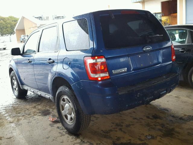 1FMCU02ZX8KA07837 - 2008 FORD ESCAPE XLS BLUE photo 3