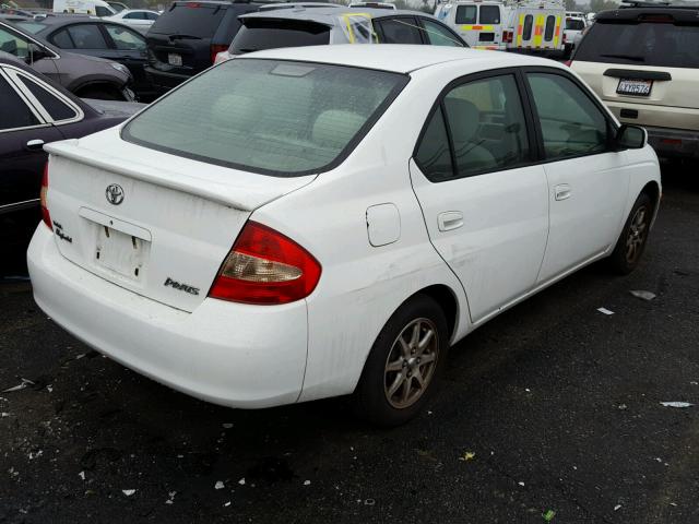 JT2BK12UX20039506 - 2002 TOYOTA PRIUS WHITE photo 4