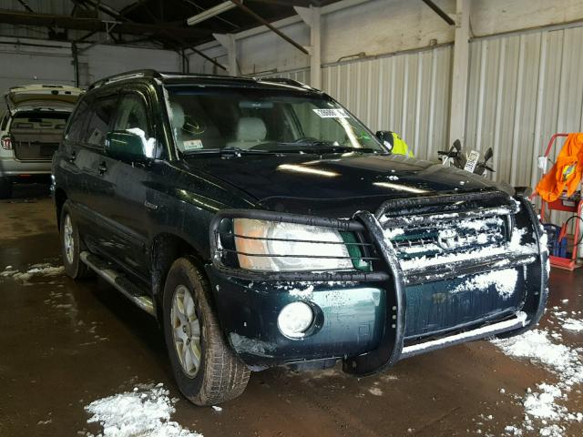 JTEHF21AX20083701 - 2002 TOYOTA HIGHLANDER GREEN photo 1