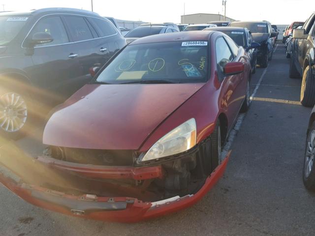 1HGCM82285A006694 - 2005 HONDA ACCORD LX RED photo 2