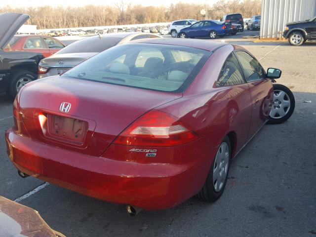 1HGCM82285A006694 - 2005 HONDA ACCORD LX RED photo 4