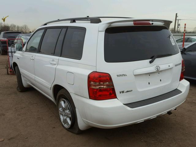 JTEHF21A110031792 - 2001 TOYOTA HIGHLANDER WHITE photo 3