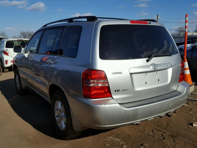 JTEHF21A110005094 - 2001 TOYOTA HIGHLANDER SILVER photo 3