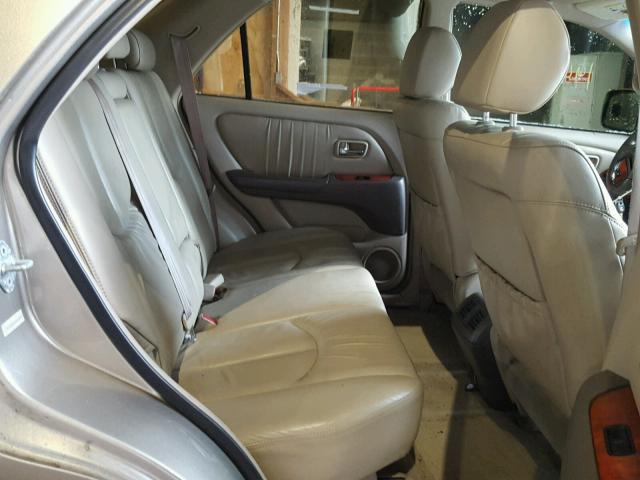 JTJHF10U410224770 - 2001 LEXUS RX 300 GOLD photo 6