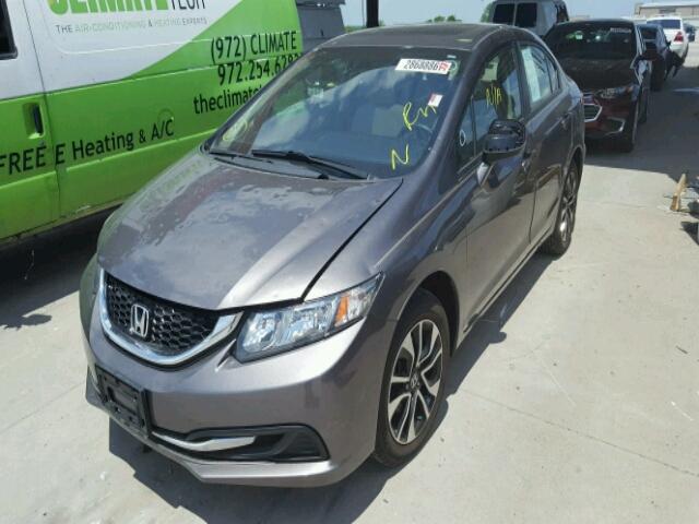 19XFB2F85DE032646 - 2013 HONDA CIVIC EX GRAY photo 2