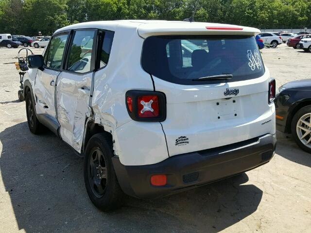 ZACCJAATXGPC74125 - 2016 JEEP RENEGADE WHITE photo 3