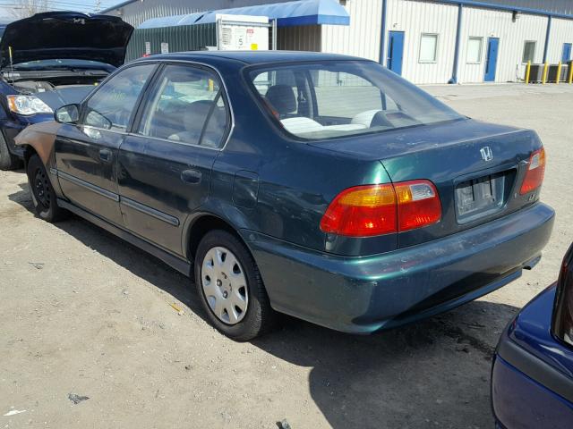 1HGEJ6676XL030317 - 1999 HONDA CIVIC LX GREEN photo 3