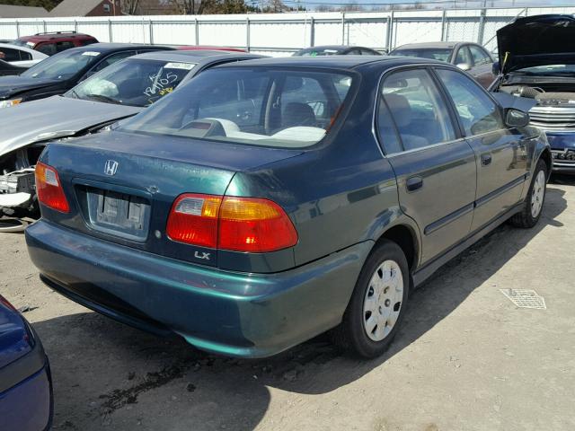 1HGEJ6676XL030317 - 1999 HONDA CIVIC LX GREEN photo 4