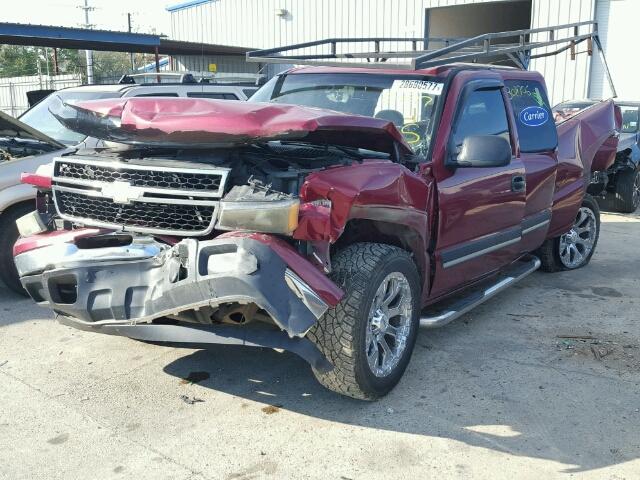 1GCEK19B06Z163116 - 2006 CHEVROLET SILVERADO MAROON photo 2