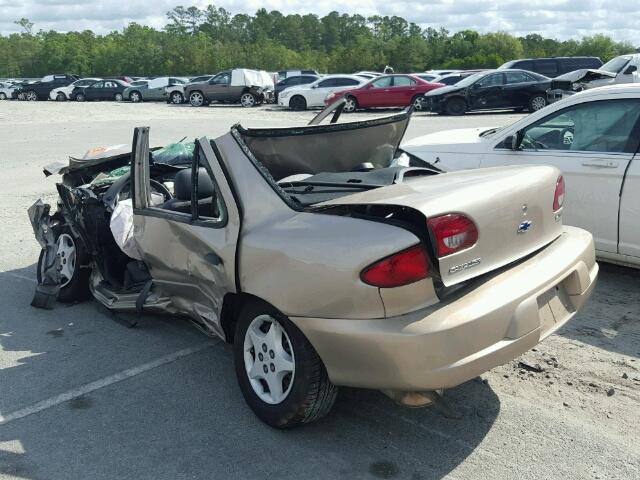 1G1JC524227194185 - 2002 CHEVROLET CAVALIER B BEIGE photo 3