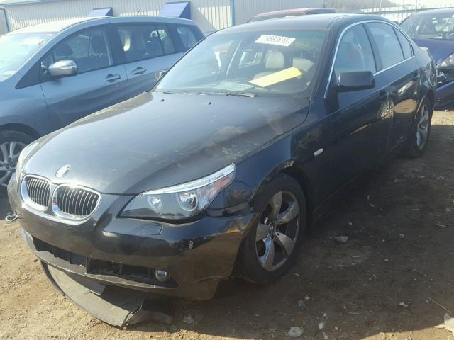 WBANE53517CW60503 - 2007 BMW 525 I BLACK photo 2