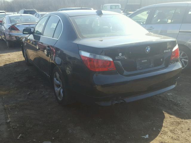 WBANE53517CW60503 - 2007 BMW 525 I BLACK photo 3