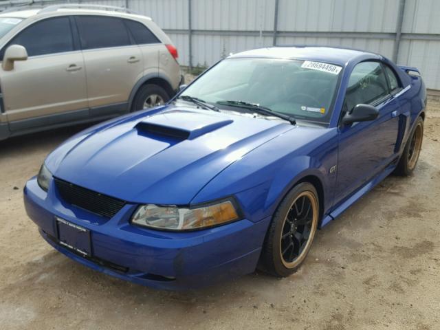 1FAFP42X83F454298 - 2003 FORD MUSTANG GT BLUE photo 2