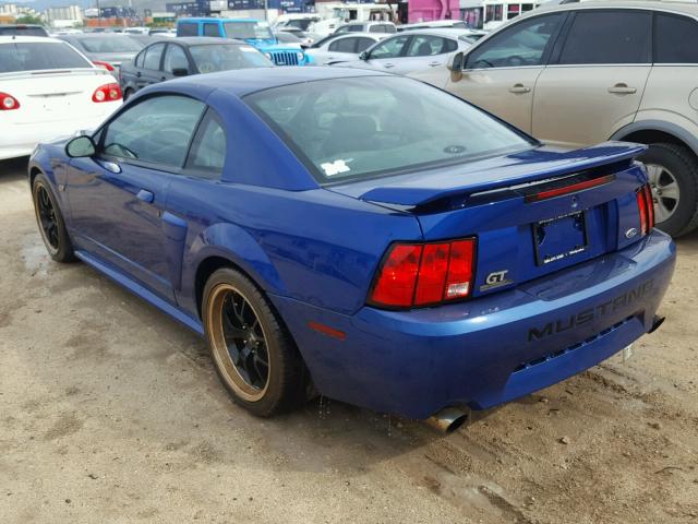 1FAFP42X83F454298 - 2003 FORD MUSTANG GT BLUE photo 3