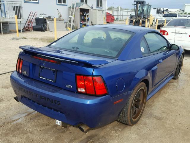 1FAFP42X83F454298 - 2003 FORD MUSTANG GT BLUE photo 4