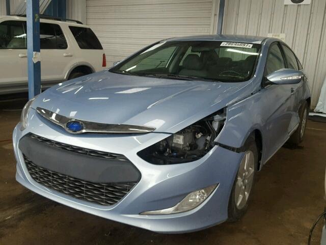 KMHEC4A40BA003432 - 2011 HYUNDAI SONATA BLUE photo 2