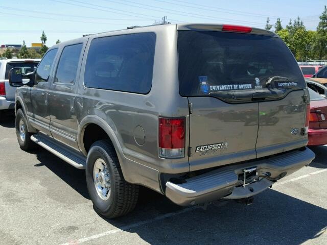 1FMSU43PX5ED40324 - 2005 FORD EXCURSION GOLD photo 3