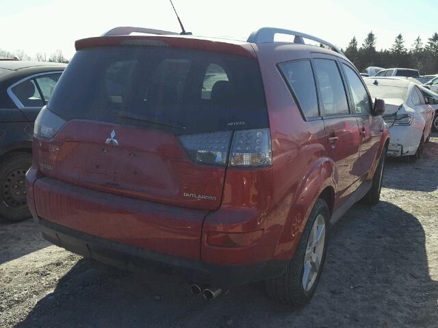 JA4MT41XX9Z603794 - 2009 MITSUBISHI OUTLANDER RED photo 4