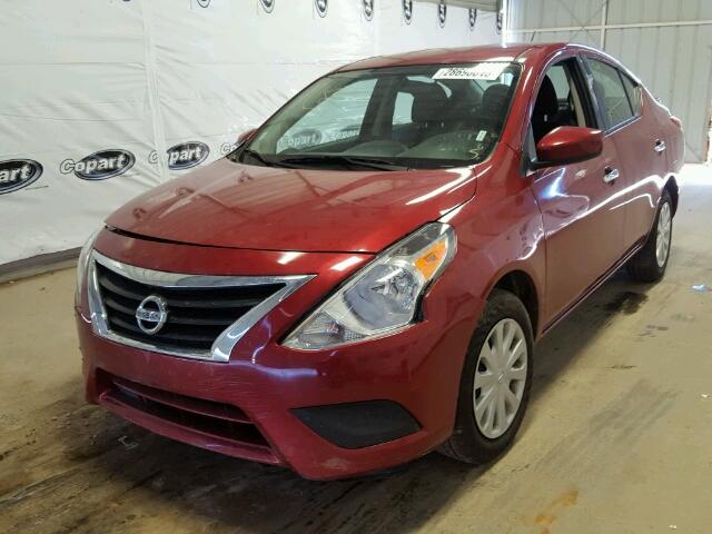 3N1CN7AP2HK421289 - 2017 NISSAN VERSA S RED photo 2