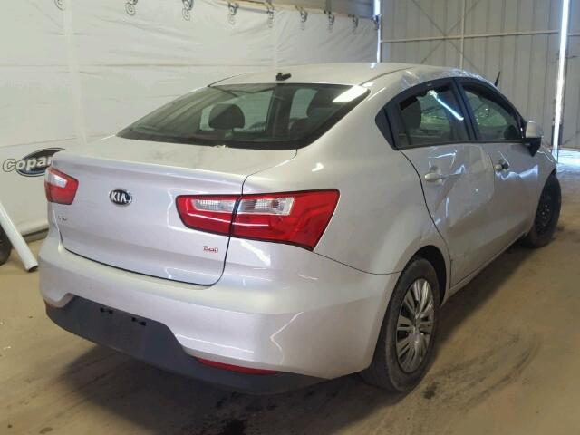 KNADM4A33G6548651 - 2016 KIA RIO LX Արծաթագույն լուսանկար 4