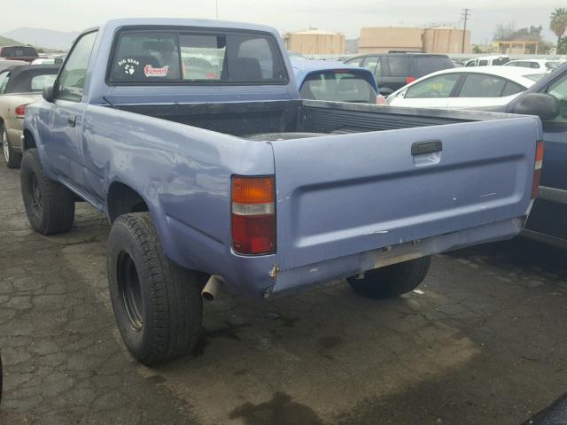 4TAVN01D0PZ061519 - 1993 TOYOTA PICKUP 1/2 BLUE photo 3