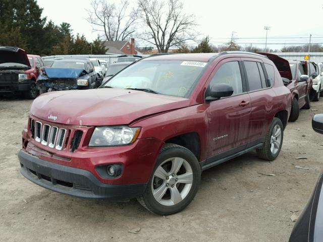 1C4NJCBA7GD569022 - 2016 JEEP COMPASS SP RED photo 2