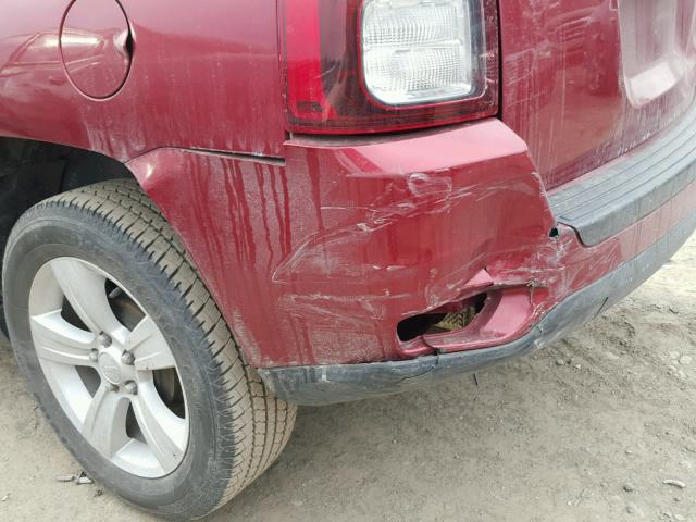 1C4NJCBA7GD569022 - 2016 JEEP COMPASS SP RED photo 9