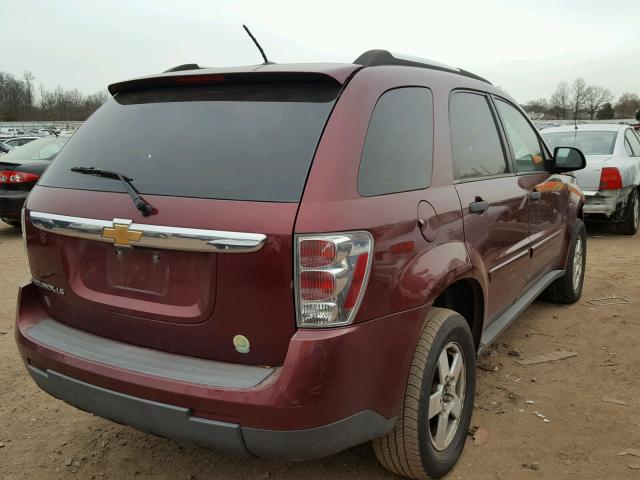 2CNDL13F476095528 - 2007 CHEVROLET EQUINOX LS MAROON photo 4