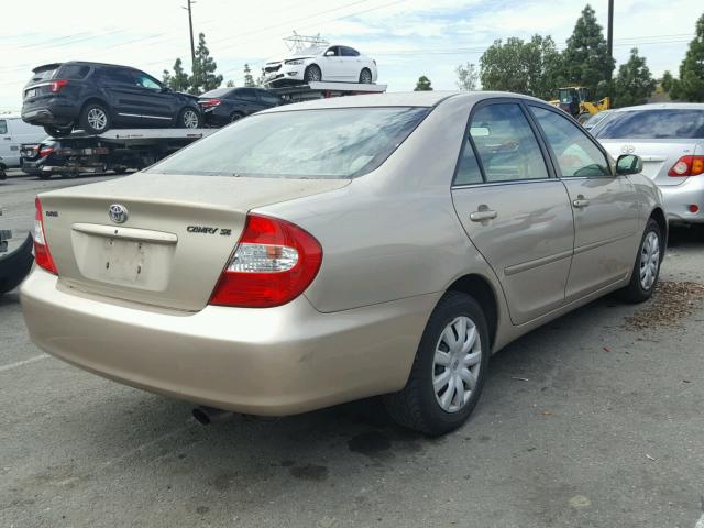 4T1BE32K04U356646 - 2004 TOYOTA CAMRY LE GOLD photo 4