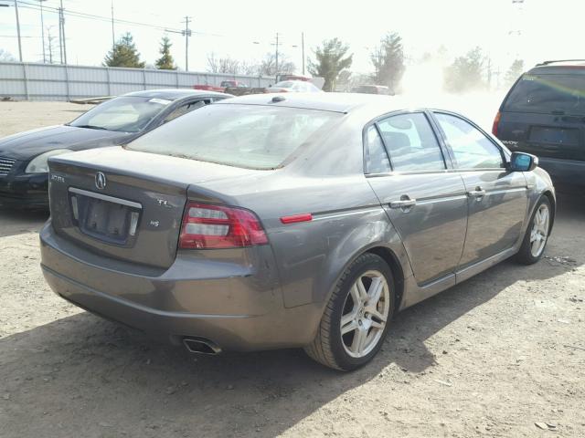 19UUA66287A026409 - 2007 ACURA TL GRAY photo 4