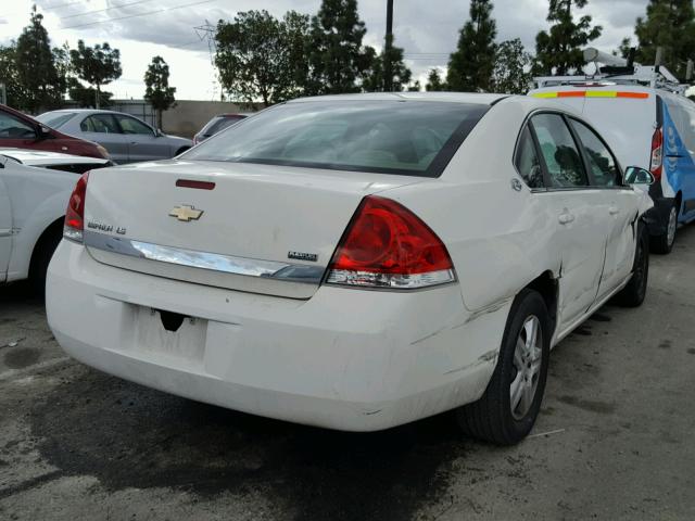 2G1WB58K081206029 - 2008 CHEVROLET IMPALA LS WHITE photo 4