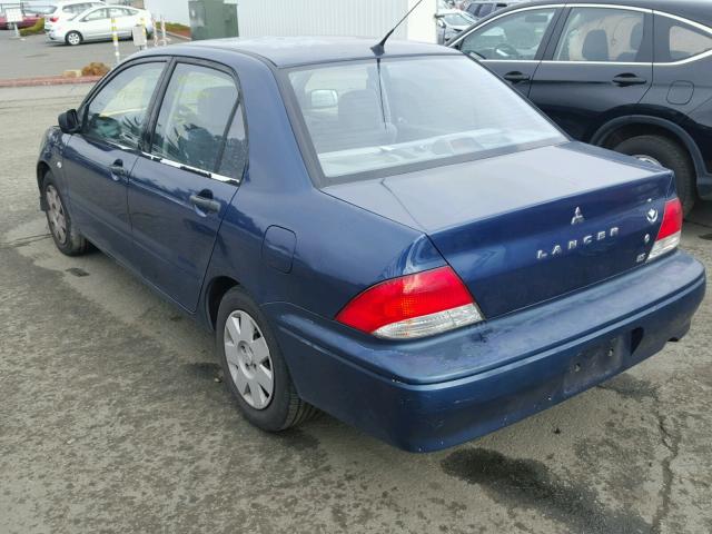 JA3AJ26E13U012671 - 2003 MITSUBISHI LANCER ES BLUE photo 3