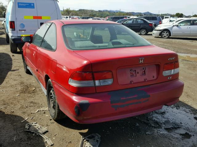 1HGEJ8242YL001390 - 2000 HONDA CIVIC EX RED photo 3