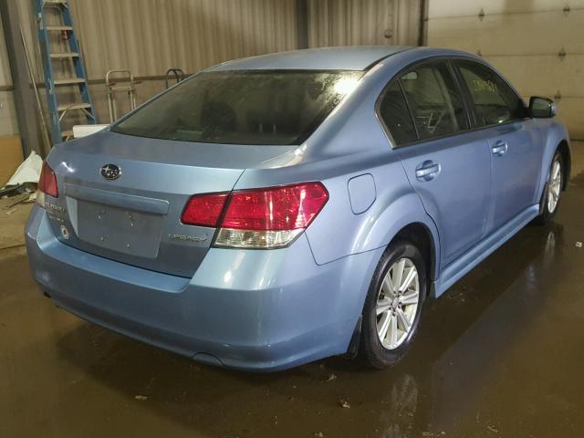 4S3BMCB63A3231779 - 2010 SUBARU LEGACY 2.5 BLUE photo 4